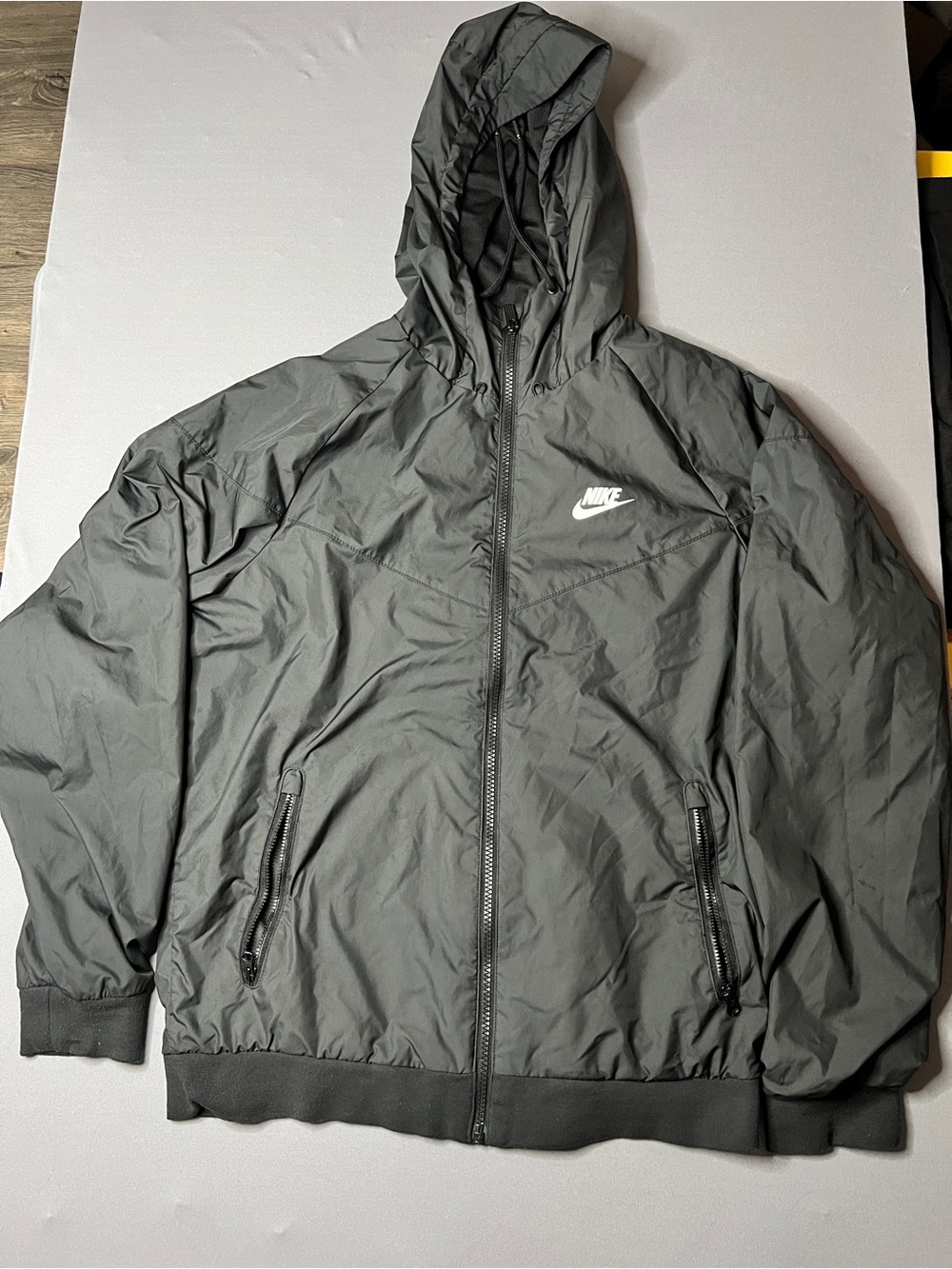 Nike Dark Gray Hooded Windbreaker Jacket